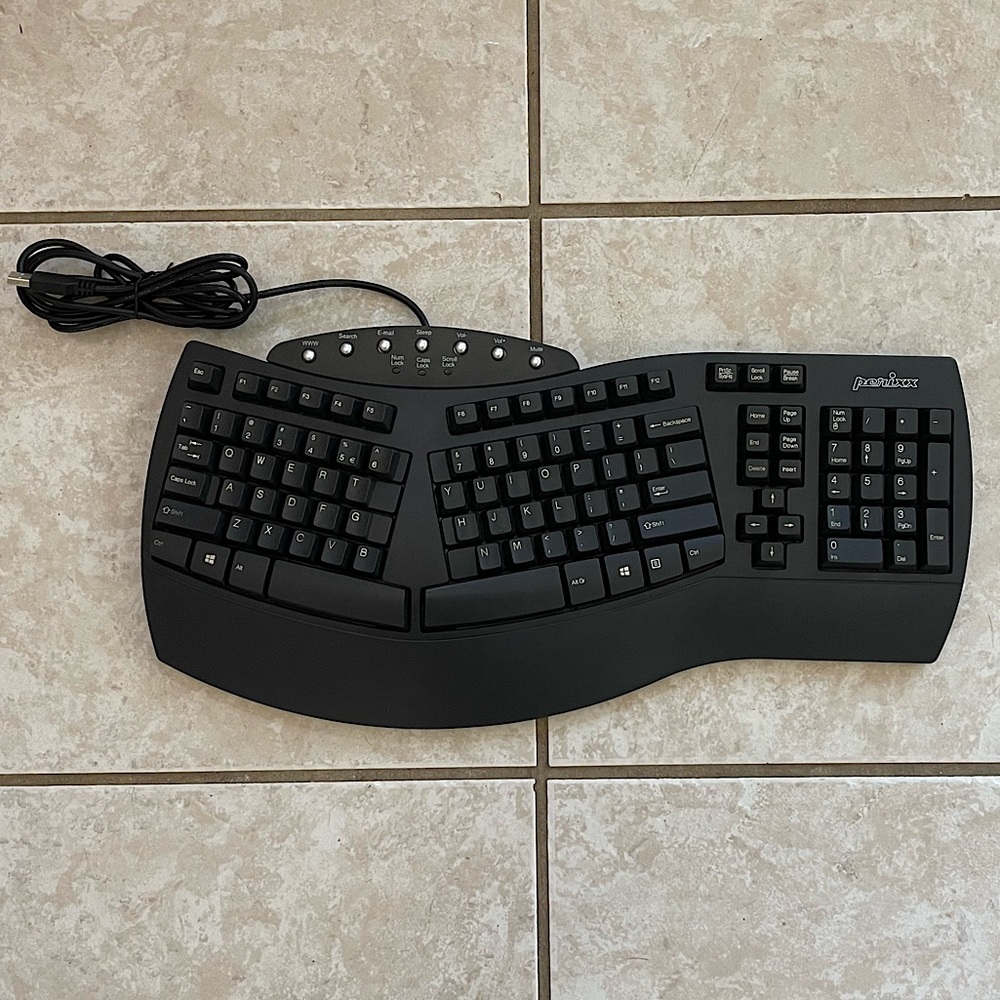 Perixx Periboard-512 Black Ergonomic Keyboard